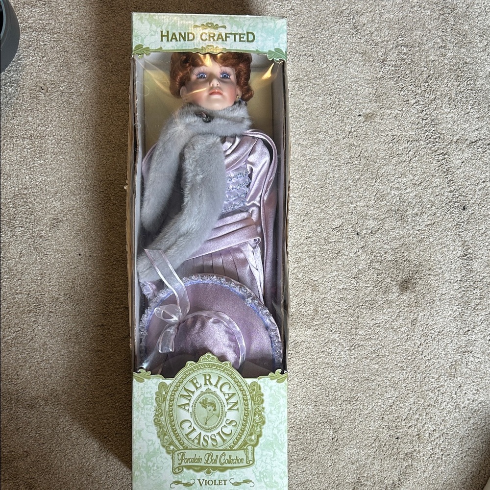 Porcelain Doll - Purple and Gray